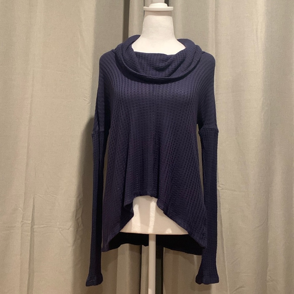 Luck Brand Cowl-neck LongSleeve Top Size X-Small